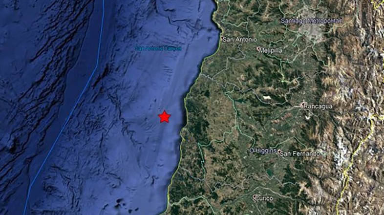 Un sismo de 6.1 grados se registró en Chile con epicentro 15 kilómetros al sureste de Parque Fray Jorge